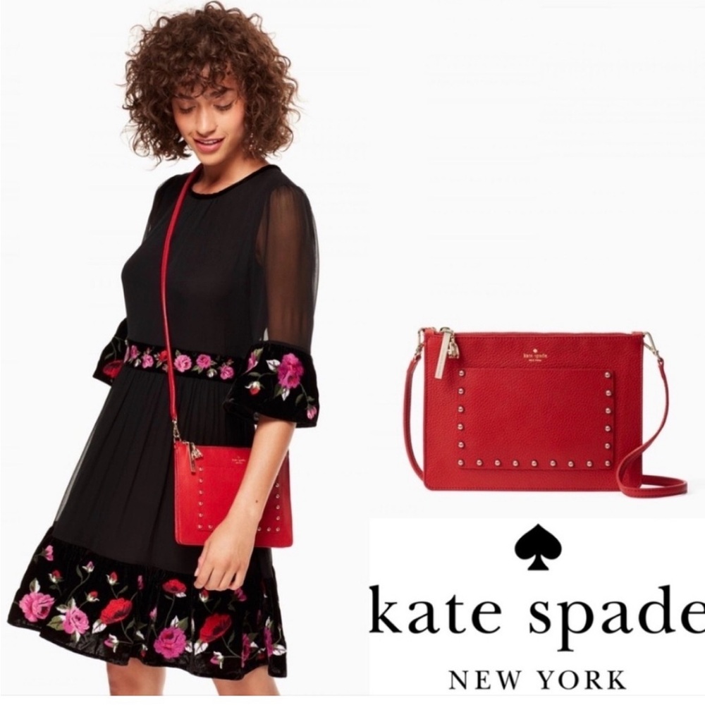 Kate Spade Red Crossbody Bag - Rare find. Made in Rwanda